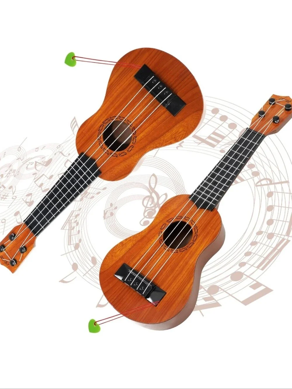 Kids Wooden Ukulele Toy - Natural Wood Finish